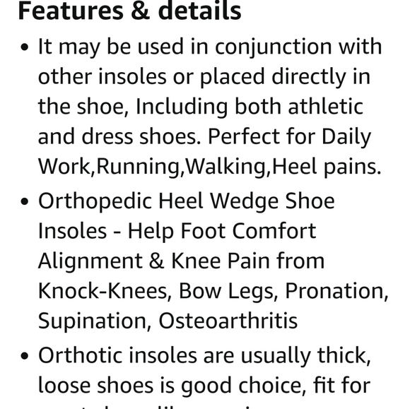 NIP Orthopedic Insoles Heel Inserts - Picture 7 of 10